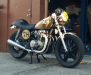 my 1981 cb650 brat tracker cafe thing