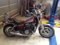 84 Honda VT750C Shadow, which I received as a gift from my widowed neighbor