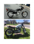 1994 Honda Nighthawk 250 before and after.