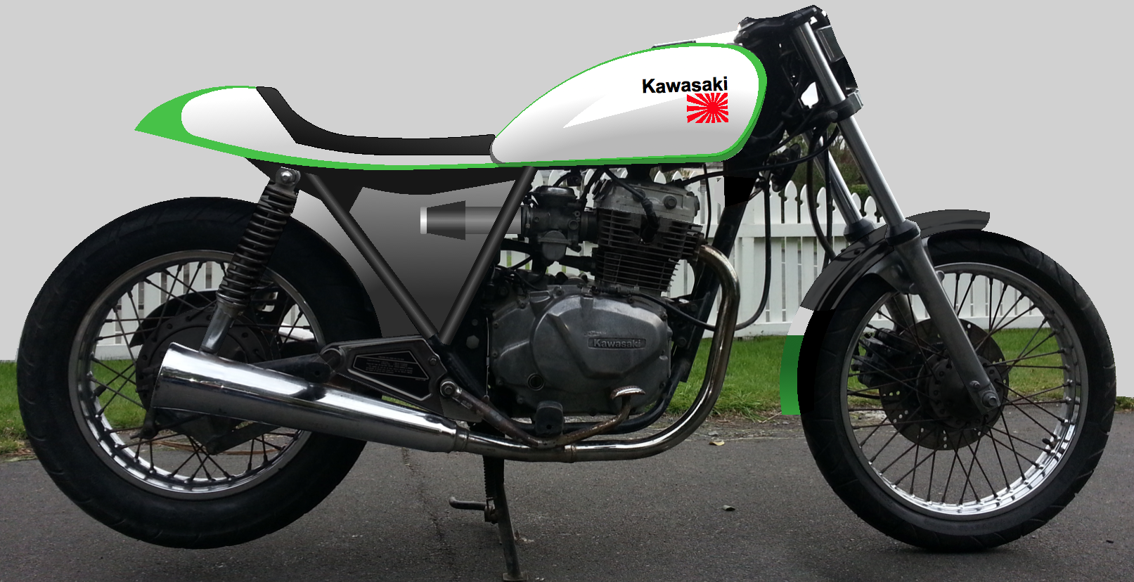 Hamasaki' formerly known as the '82 KZ305 cafe racer - first build