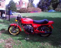 Sv650, Ducati Monster, BMW race bike 001.jpg