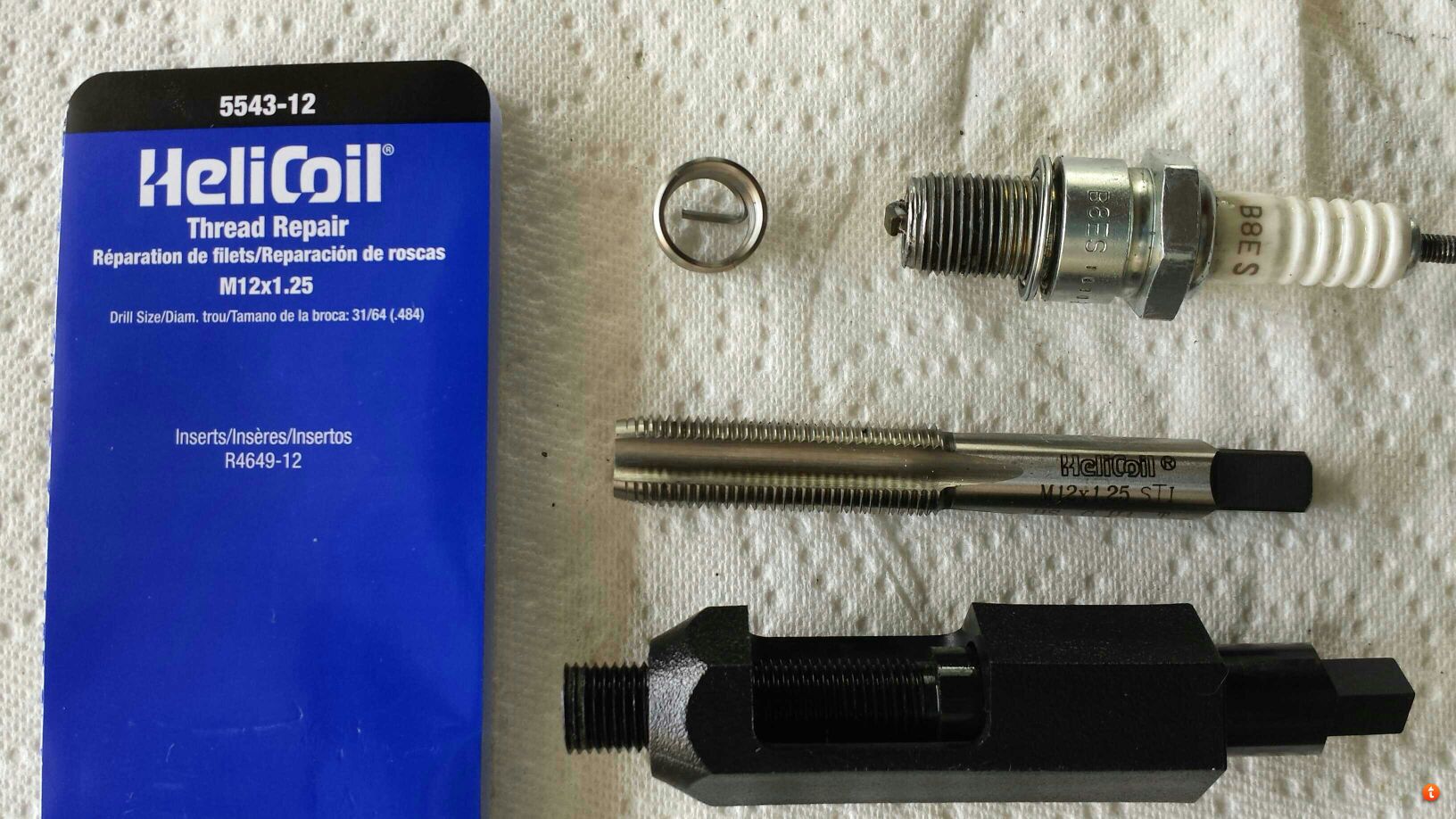 CB350 Spark Plug Thread Repair Question What size thread? DO THE TON