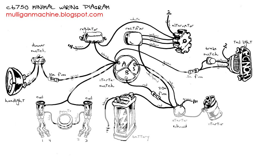 1977 Honda Cb750 Wiring Diagram