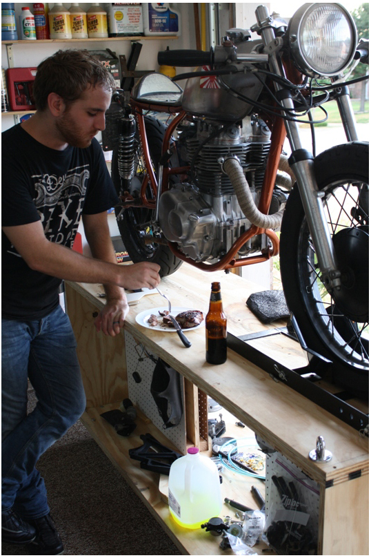 Optimal height for motorcycle table? DO THE TON